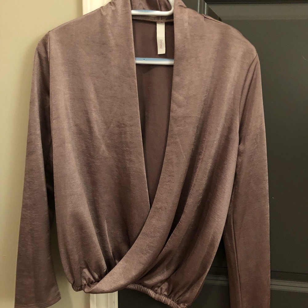 Metallic open blouse
